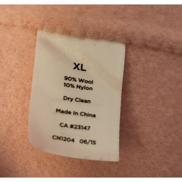 Talbots Womens Jacket Size XL Light Pink Merino Wool Open Front Blazer - Picture 4 of 11